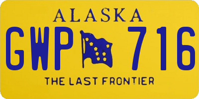 AK license plate GWP716