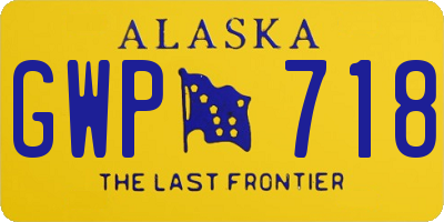 AK license plate GWP718