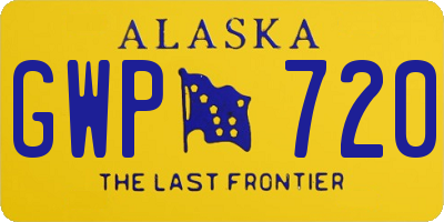 AK license plate GWP720