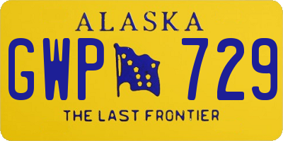 AK license plate GWP729