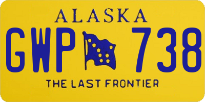 AK license plate GWP738