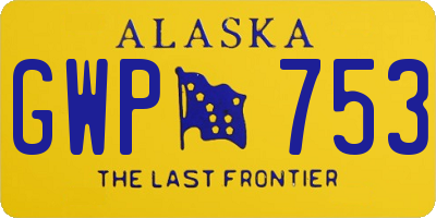AK license plate GWP753