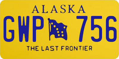 AK license plate GWP756