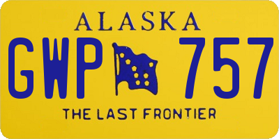 AK license plate GWP757