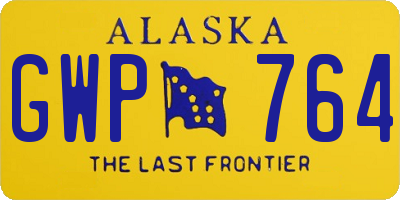 AK license plate GWP764