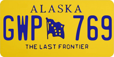 AK license plate GWP769