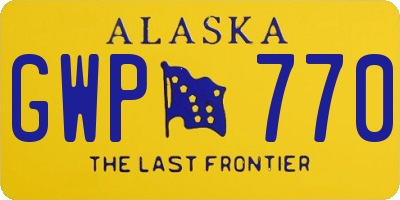 AK license plate GWP770