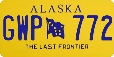 AK license plate GWP772