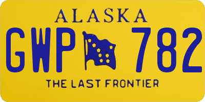 AK license plate GWP782