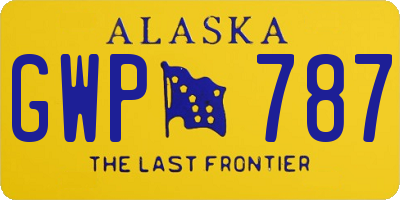 AK license plate GWP787