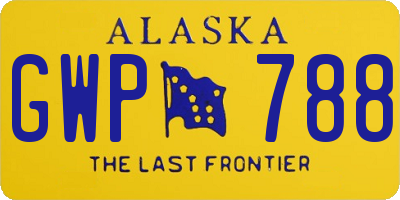 AK license plate GWP788