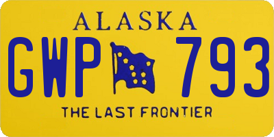 AK license plate GWP793