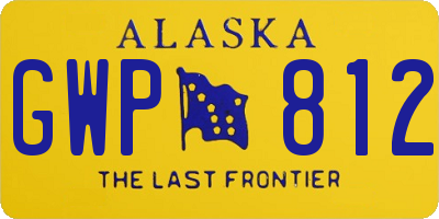AK license plate GWP812