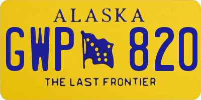 AK license plate GWP820