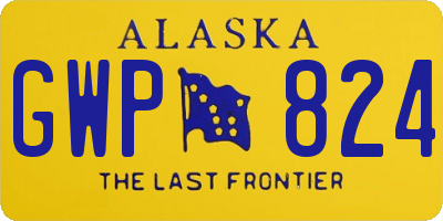 AK license plate GWP824