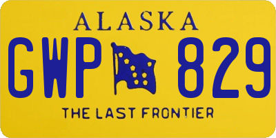 AK license plate GWP829