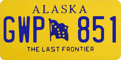 AK license plate GWP851