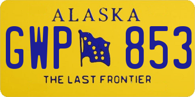 AK license plate GWP853