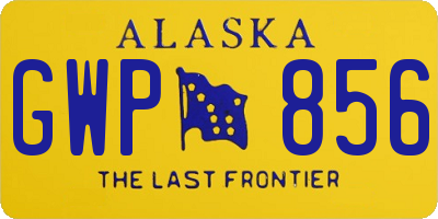 AK license plate GWP856