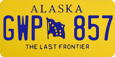 AK license plate GWP857