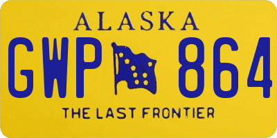 AK license plate GWP864