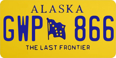 AK license plate GWP866