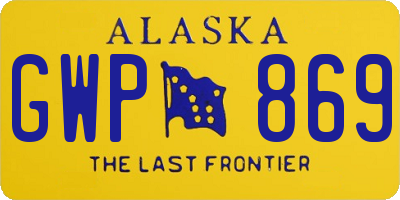 AK license plate GWP869