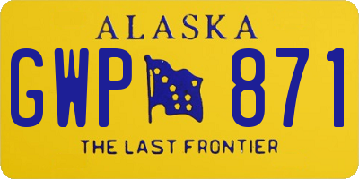 AK license plate GWP871