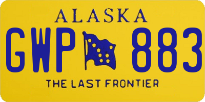 AK license plate GWP883