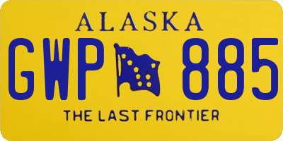 AK license plate GWP885