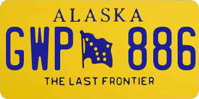 AK license plate GWP886