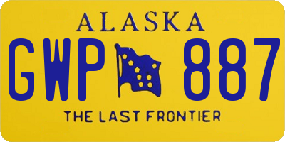 AK license plate GWP887