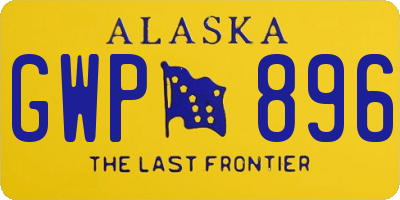 AK license plate GWP896