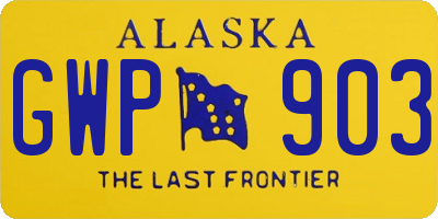 AK license plate GWP903