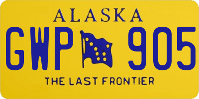 AK license plate GWP905