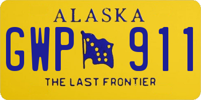 AK license plate GWP911