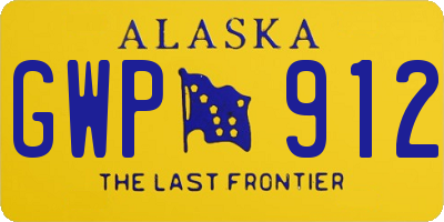 AK license plate GWP912