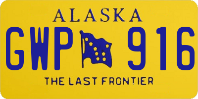 AK license plate GWP916