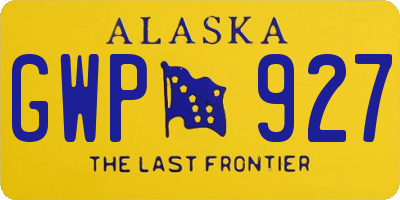 AK license plate GWP927