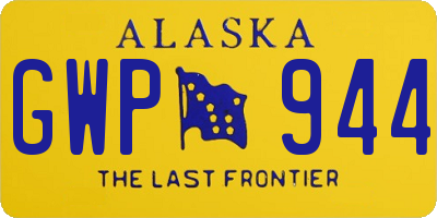 AK license plate GWP944