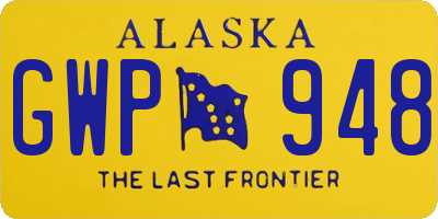 AK license plate GWP948