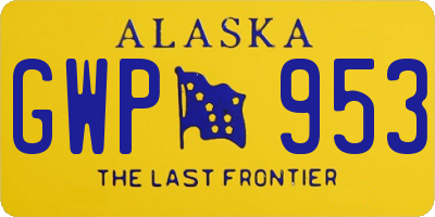 AK license plate GWP953