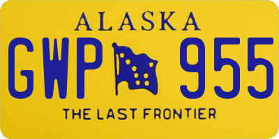 AK license plate GWP955