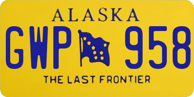 AK license plate GWP958