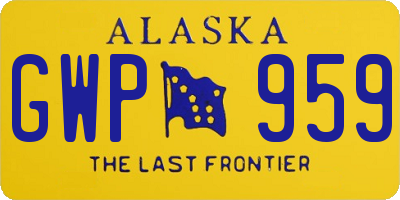 AK license plate GWP959
