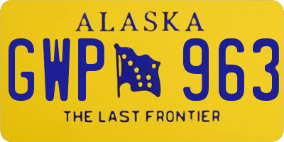 AK license plate GWP963