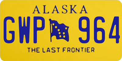 AK license plate GWP964
