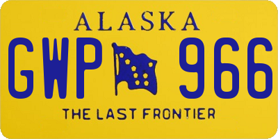 AK license plate GWP966