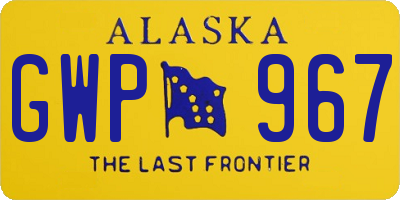 AK license plate GWP967