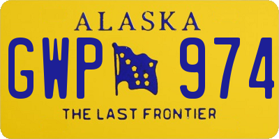 AK license plate GWP974